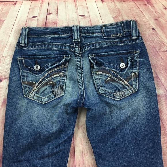 ☮️Big Star Casey K Low Rise Bootcut Jean Size 27 - Picture 2 of 8